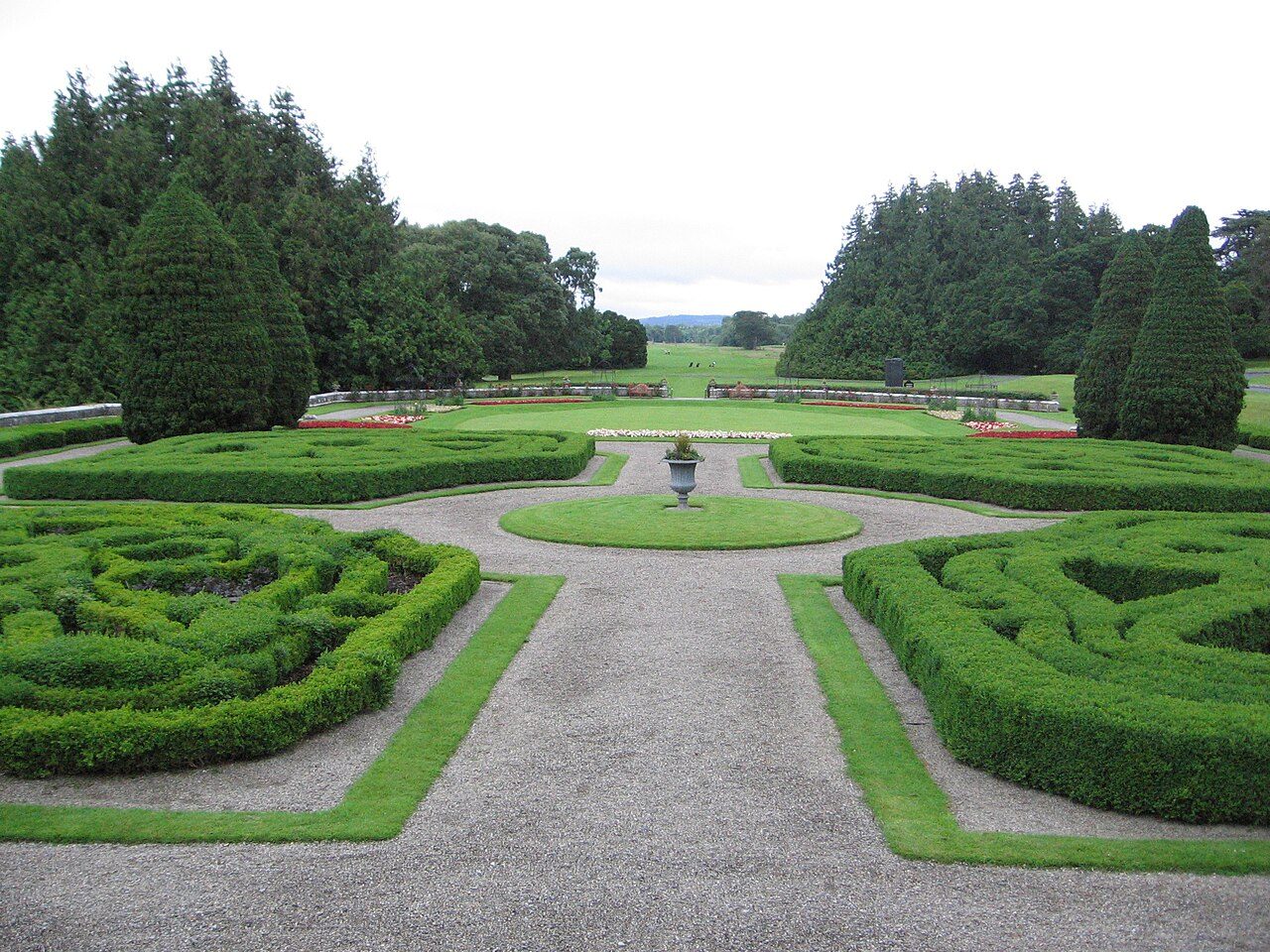 The formal gardens and grounds at Adare Manor in County Limerick