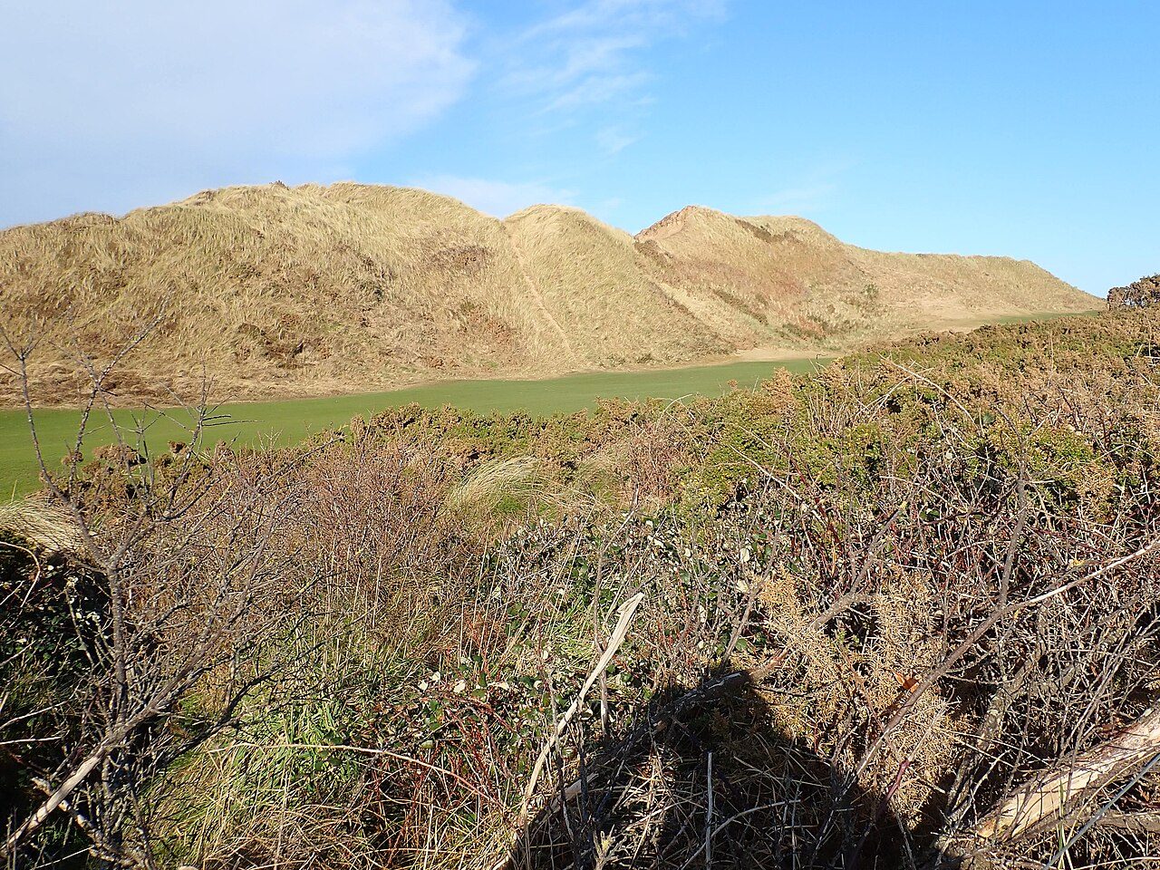 The dunes beside Royal County Down Golf Club in Newcastle, Northern Ireland